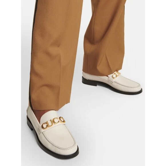 Gucci Women’s Moccasin Leather Loafers Mystic White Sz35.5 700036 - Picture 10 of 10